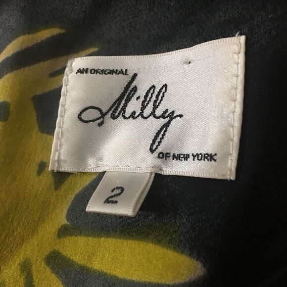 Milly New York Black and Yellow Short Shealth Dress Size 2 - Picture 5 of 5